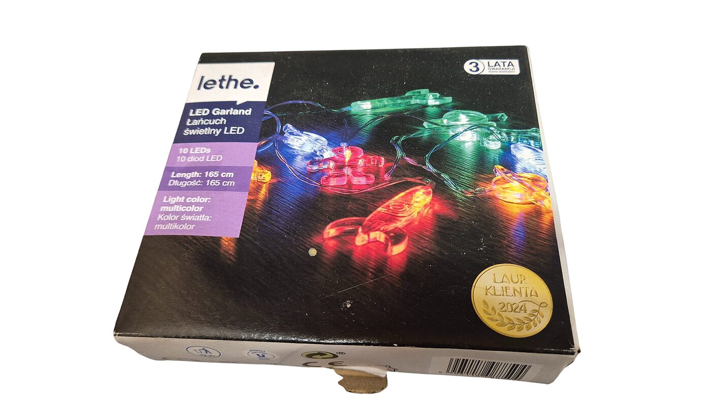 Led gaismiņas ar bateriju 165cm
