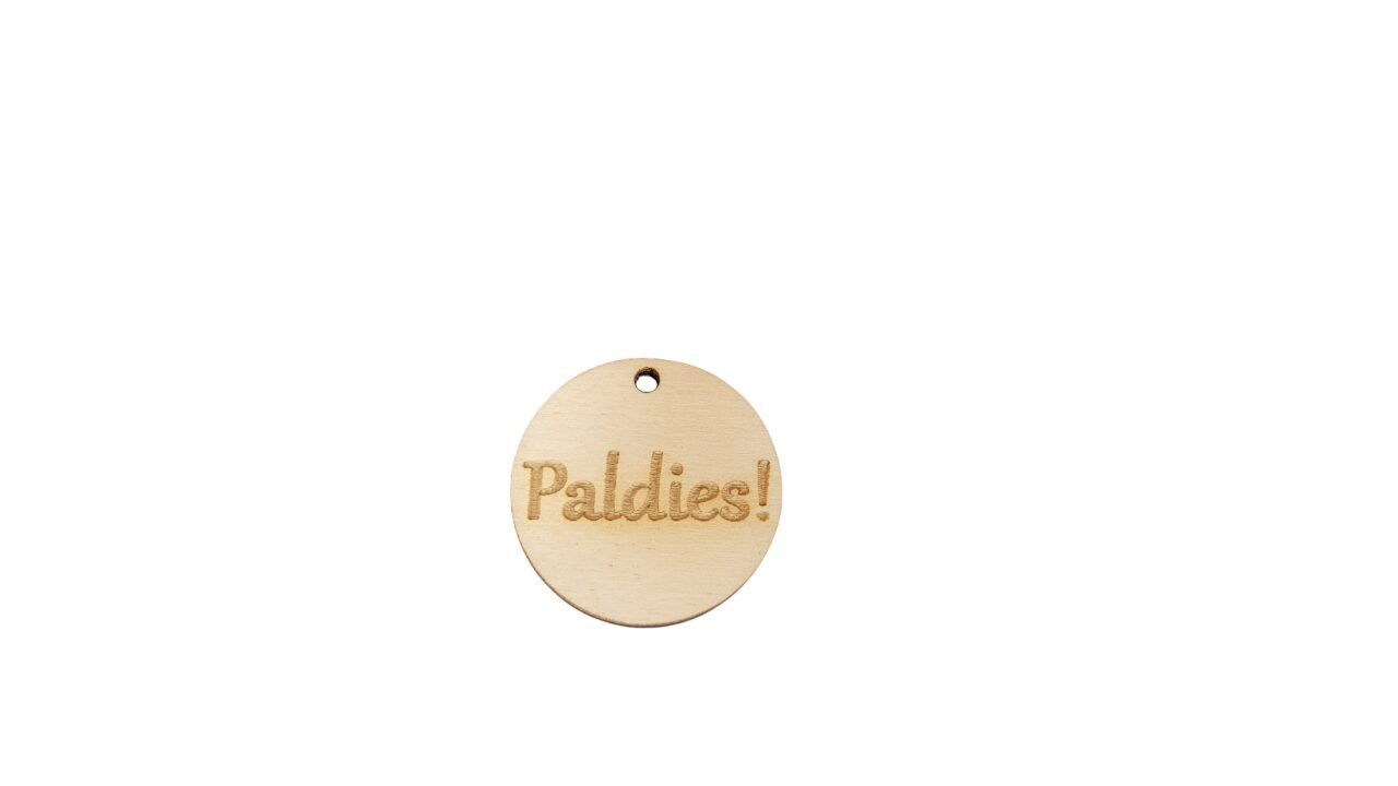 Paldies kartiņa no koka | 35x35mm
