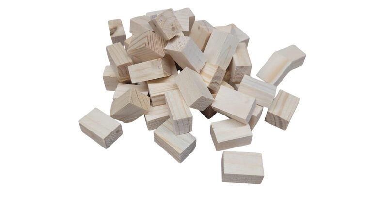 Neapstrādāti koka kluči | 27x18x14mm (50gab)