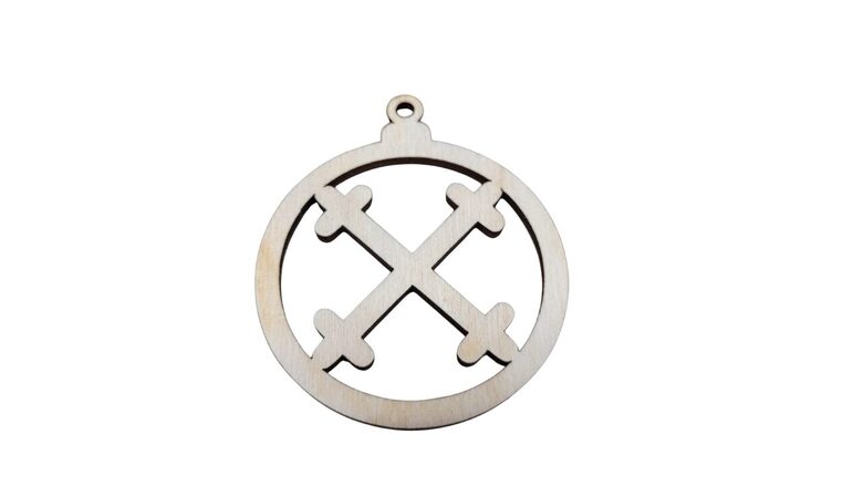 Latvju zīme no koka | Māras krusts