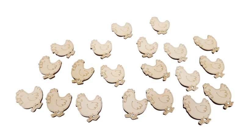 Koka vistas | 32x26 mm | (20gab.)