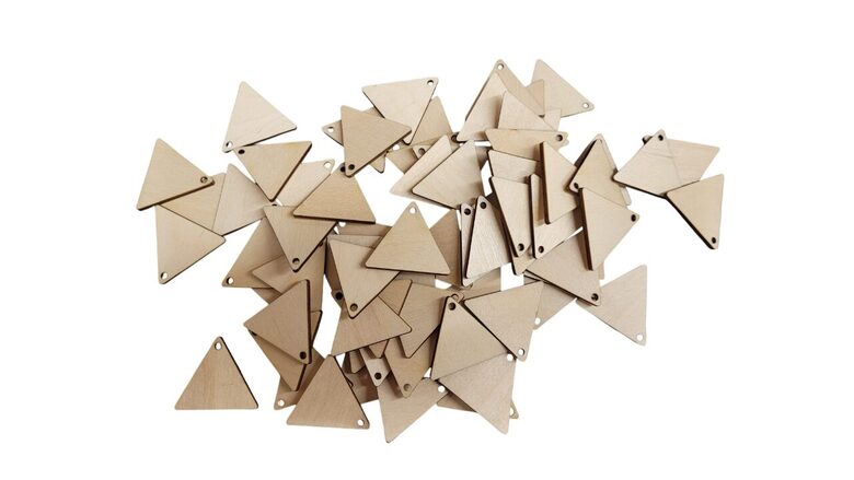 Trijstūru koka sagataves | 37x33x3mm