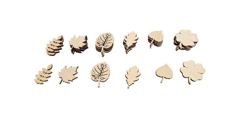 Feuilles en bois « Mix » | 30 pcs