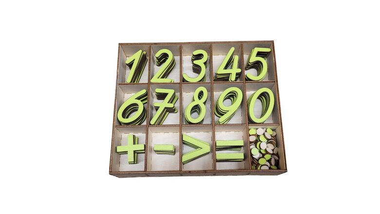 Koka Cipari ar kasti | Laima zaļā krāsā