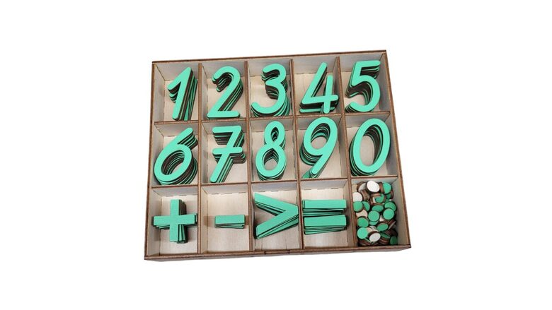 Koka Cipari ar kasti | Koši zaļa krāsā