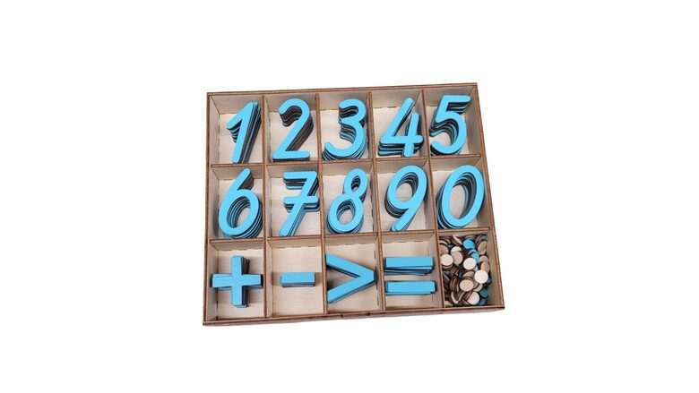 Koka Cipari ar kasti | Gaiši Zilā krāsā