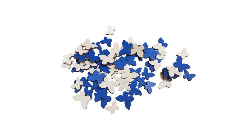 Wooden Butterflies "Mix" | 10–20 mm | 50 pcs