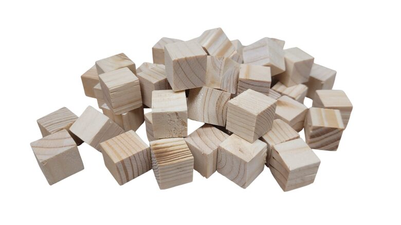 Neapstrādāti koka kubiņi | 15x15x15mm | 50 gab.
