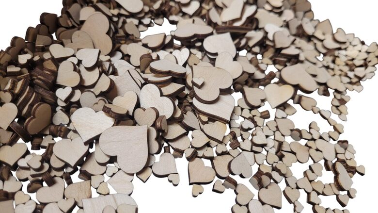  Koka Sirdis (100 gab.) — Jaukti Izmēri 3-20mm