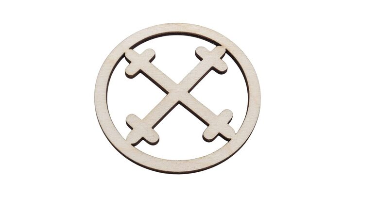 Latvju zīme no koka | Māras krusts