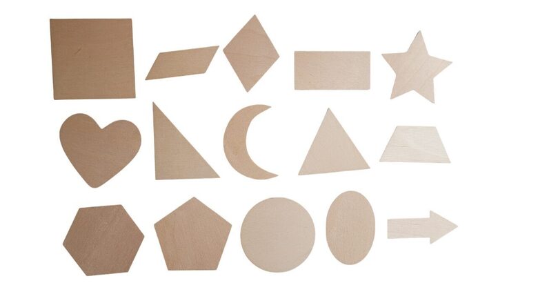 Ģeometriskas figūriņas (15gab.)