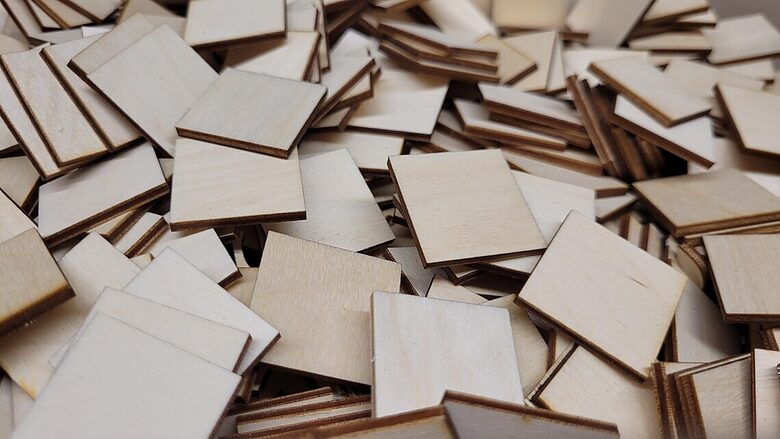 Drewniane kwadraty | 30x30x3 mm | 50 szt.