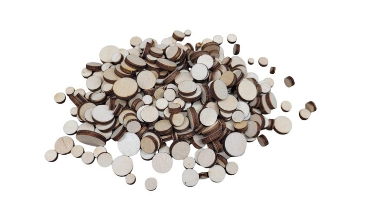 Koka aplīši "Mix" 3-10mm (50gab)