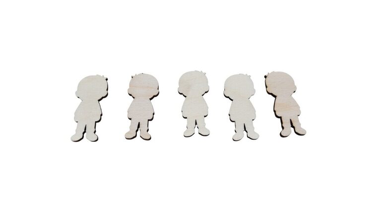 Koka figūriņas "Zēns" (5gab.)