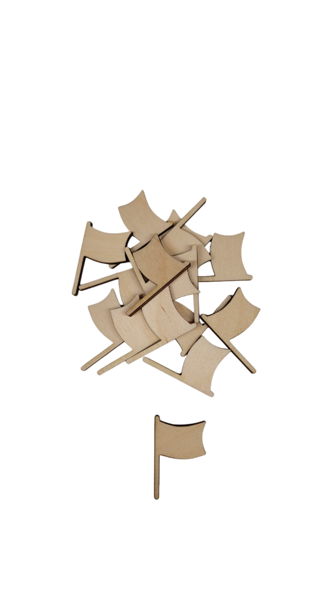 Mini koka karodziņi (15gab.)