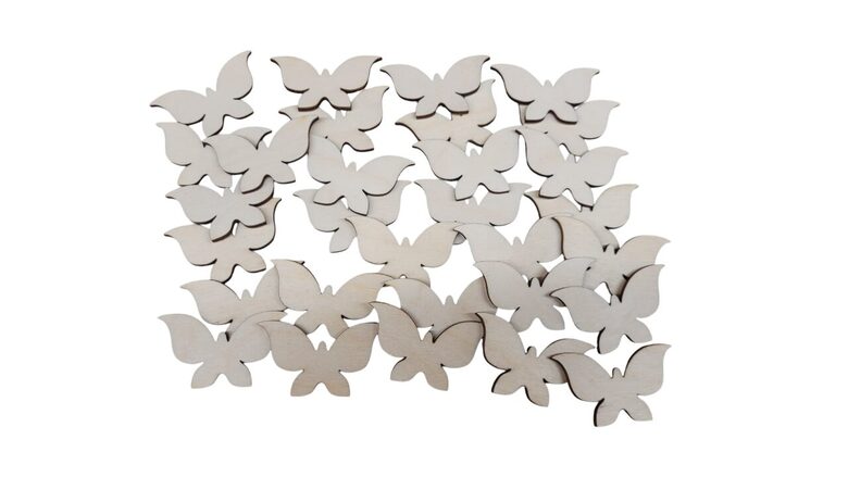 Koka taureņi | 50x30x3mm | 30gab.