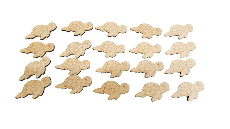 Koka Bruņurupuči | 20 gab. | 50x35mm