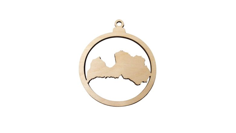 Rotājums "Latvijas kontūra"  | 83x70mm