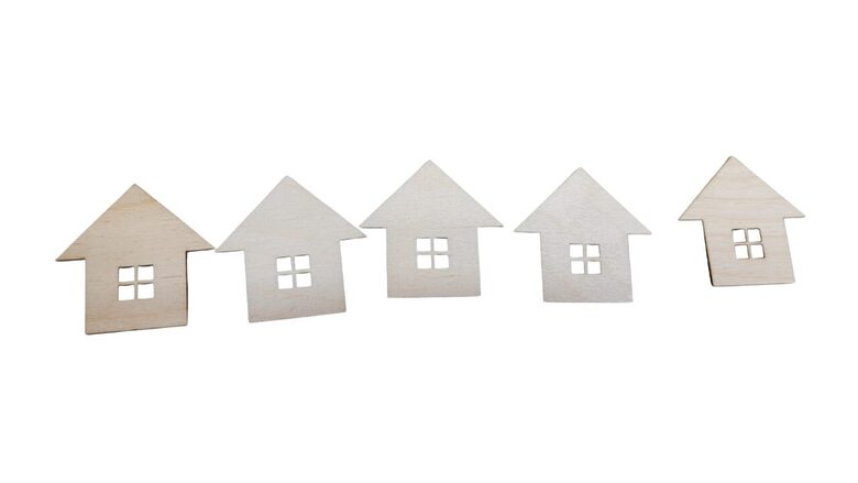 Koka mājiņas (5gab.)