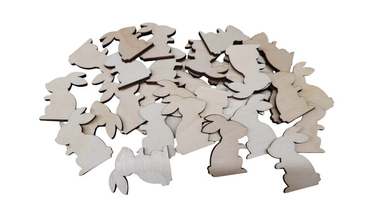 Koka zaķi | 40x30x3mm