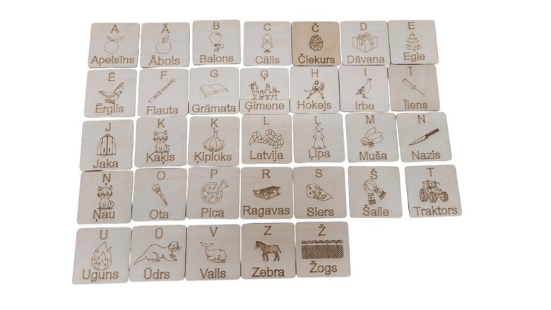 Burtu koka plāksnītes