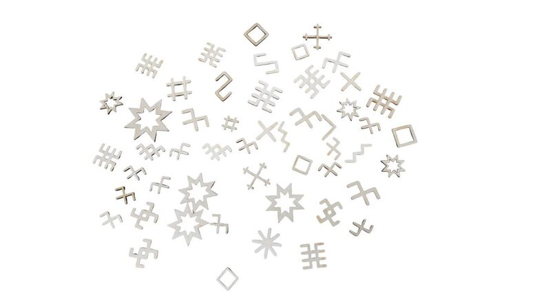 Latvju koka zīmes "Mix" (50gab.)