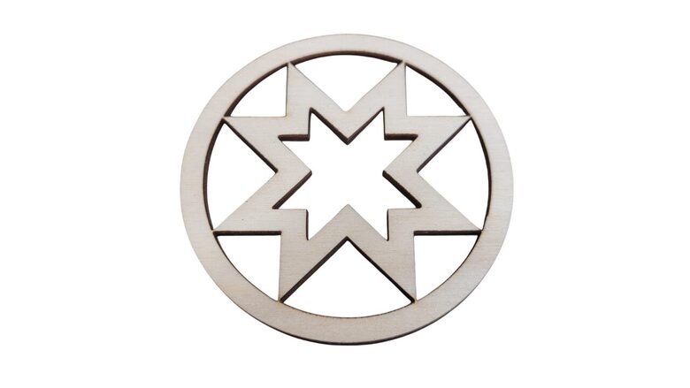 Latvju zīme no koka | Auseklis