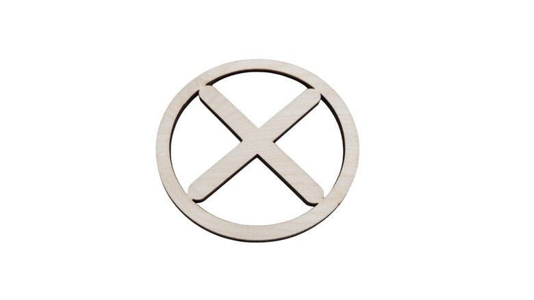 Latvju zīme no koka | Dieva krusts