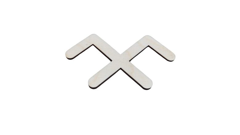 Latvju zīme no koka | Jumis | 70x40x3mm