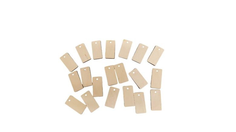 Taisnstūra koka sagataves | 40x20x3mm