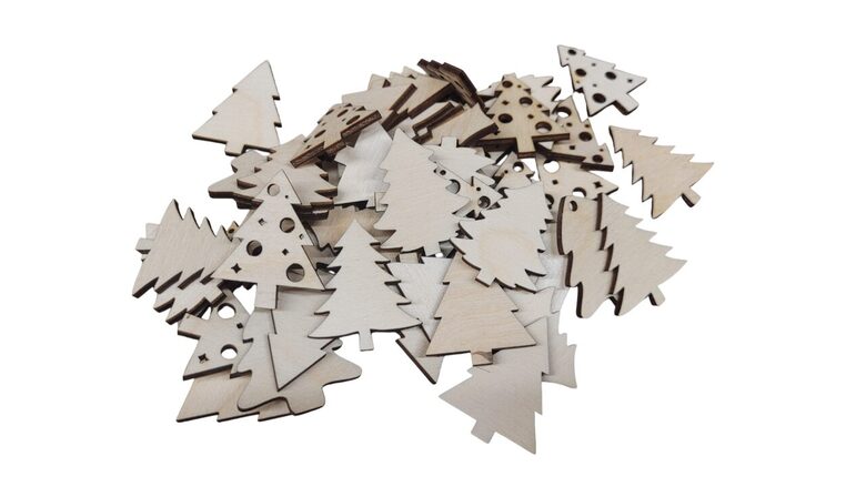 Koka eglītes "Mix" 40x30x3mm