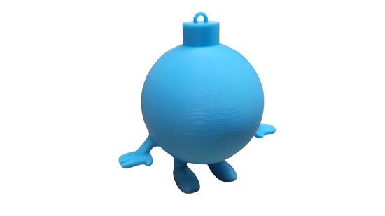 Ziemassvētku bumbulis | 70x70mm | Debesu zila krāsa