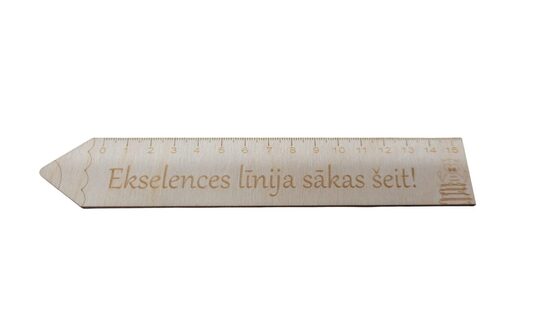 Koka Lineāls Ar Personalizētu Gravējumu