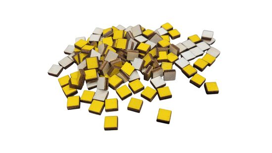 Dzelteni koka kvadrāti pikseļu mākslai | 100 gab | 7x7x3mm
