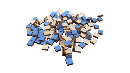 Gaiši zili koka kvadrāti pikseļu mākslai | 100 gab | 7x7x3mm
