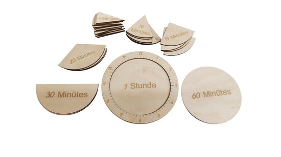 Koka pamatne pulksteņa apgūšanai | 140x140x6mm