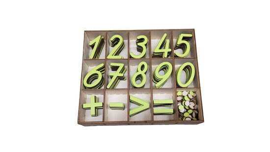 Koka Cipari ar kasti | Laima zaļā krāsā