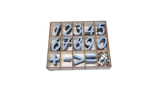 Koka Cipari ar kasti | Pelēkā krāsā