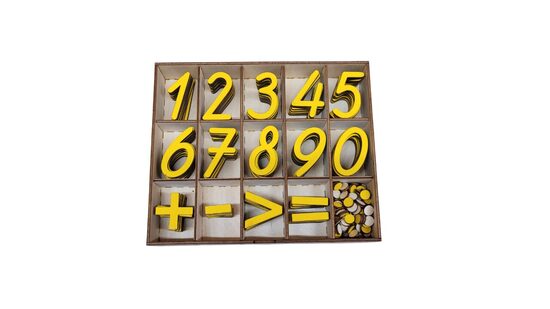 Koka Cipari ar kasti | Dzeltenā krāsā