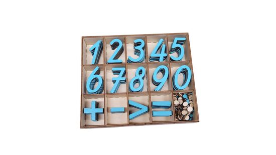 Koka Cipari ar kasti | Gaiši Zilā krāsā