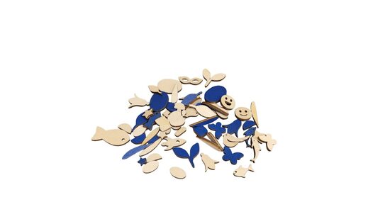 Atgriezumi "Mix" | 100gab. | Viena puse krāsota zila 