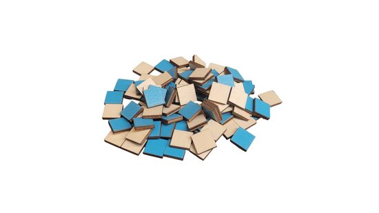 Debesu zili koka kvadrāti pikseļu mākslai | 100 gab | 14x14x3mm