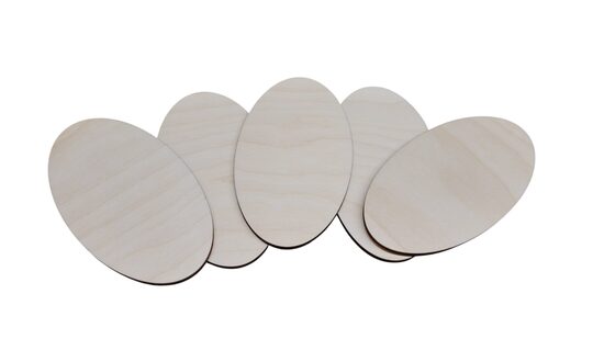 Ovaalsed puidust kujukesed | 150×75×3 mm | 5 tk