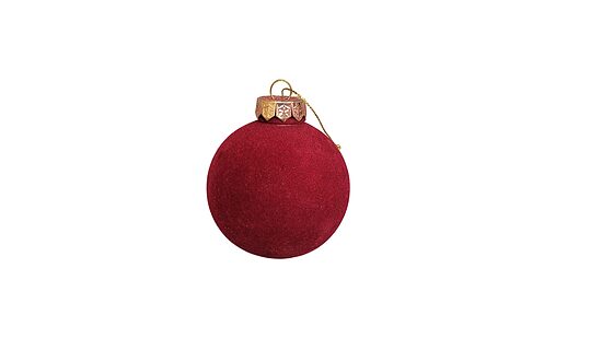 Boule de Noël | 70x70 mm | Couleur rouge