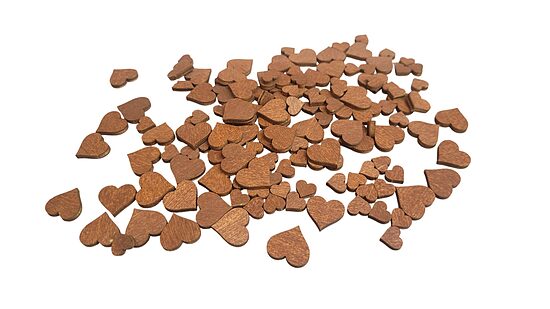 Cœurs en bois « Mix » | 100 pièces | 10–20 mm