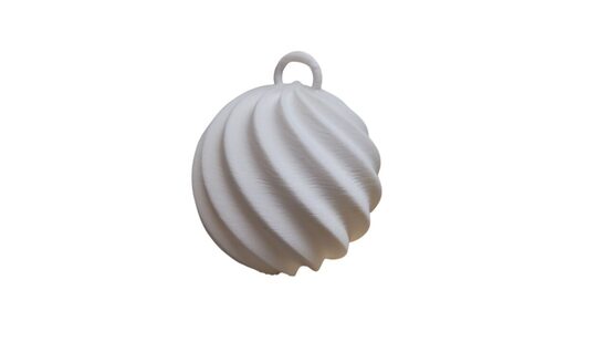 Ziemassvētku bumbulis | 42x50mm | Balta krāsa