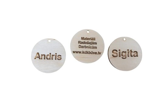 Koka Piekariņš Ar Personalizētu Gravējumu