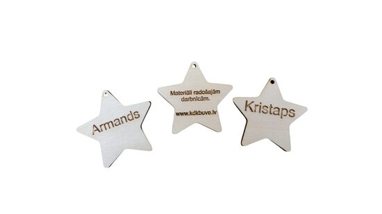 Koka Zvaigzne Ar Personalizētu Gravējumu