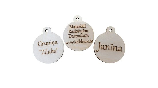 Koka Piekariņš Ar Personalizētu Gravējumu