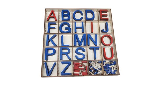 Lielie Drukātie Burti ar organizātoru.